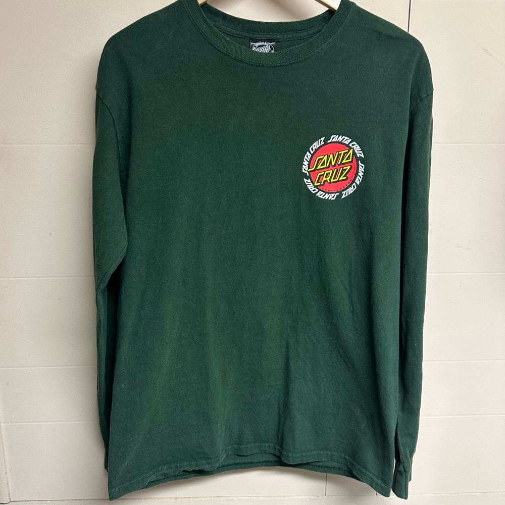 Santa Cruz long sleeve t-shirt green size M Unisex - Picture 4 of 8